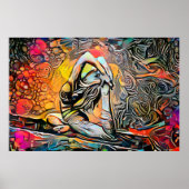 Colorful Abstract Yoga Pose Poster (Voorkant)
