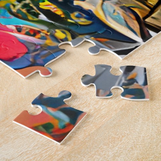 Colorful Abstract Yoga Pose | Uitdagend hard Legpuzzel (Zijkant)