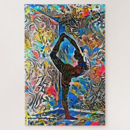 Colorful Abstract Yoga Pose | Uitdagend hard Legpuzzel