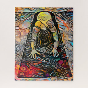 Colorful Abstract Yoga Pose   Uitdagend hard Legpuzzel