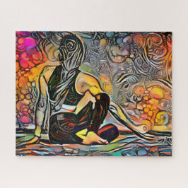 Colorful Abstract Yoga Pose | Uitdagend hard Legpuzzel