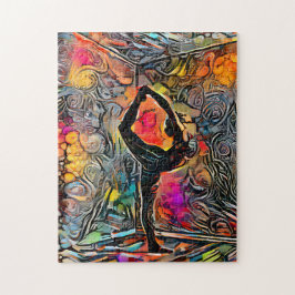 Colorful Abstract Yoga Pose | Uitdagende hard Jig Legpuzzel