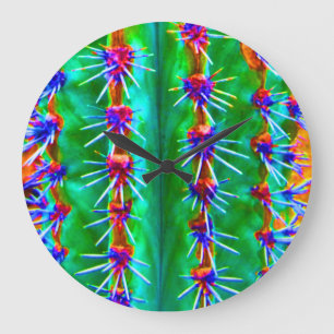 Colorful Abstracte Cactus Pop Modern Southwest Grote Klok