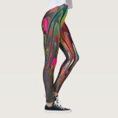Colorful Abstracte Fractal Leggings (Rechts)