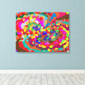 Colorful Abstracte geometrische kunst Canvas Afdruk (Insitu (Houten vloer))