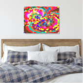 Colorful Abstracte geometrische kunst Canvas Afdruk (Insitu (Slaapkamer))