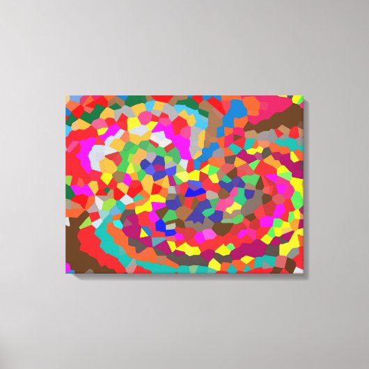 Colorful Abstracte geometrische kunst Canvas Afdruk (Voorkant)