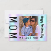 Colorful Abstracte Moederdag-fotokaart Kaart (Voorkant)