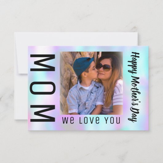 Colorful Abstracte Moederdag-fotokaart Kaart (Voorkant)