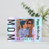 Colorful Abstracte Moederdag-fotokaart Kaart (Staand voorkant)