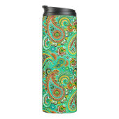 Colorful Abstracte Paisley Thermosbeker (Geroteerd rechts)