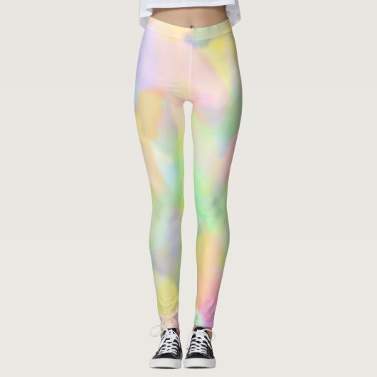 Colorful Abstracte Pastels Leggings (Voorkant)