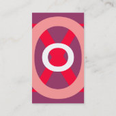 COLORFUL ABSTRACTE PINK PAARS RODE WITTE CIRCLS VISITEKAARTJE (Achterkant)