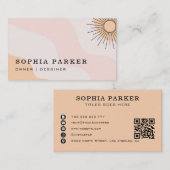 Colorful Abstracte Sunburst Visitekaartje (Voorkant / Achterkant)