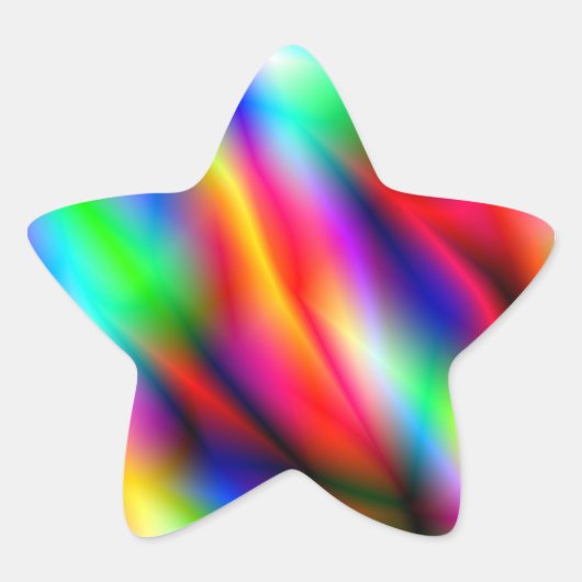 Colorful Abstraction Star Sticker (Voorkant)