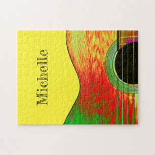 Colorful Acoustic Guitar Music Legpuzzel