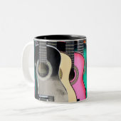 Colorful Acoustic Guitars Coffee Mok (Voorkant links)