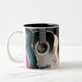 Colorful Acoustic Guitars Coffee Mok (Links)