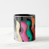 Colorful Acoustic Guitars Coffee Mok (Center)