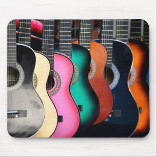 Colorful Acoustic Guitars Mousepad Muismat
