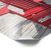 Colorful Adirondack Chairs Foto Afdruk (Hoek)