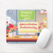 Colorful Admin Appreciation Desk Illustration Muismat (Met muis)