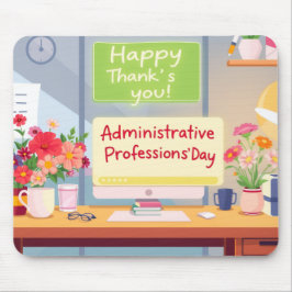 Colorful Admin Appreciation Desk Illustration Muismat