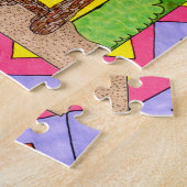 Colorful Adobe House Cute Cats Mexican Folk Art Legpuzzel (Zijkant)