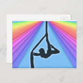 Colorful Aerial Silhouette Dancer Briefkaart (Voorkant / Achterkant)