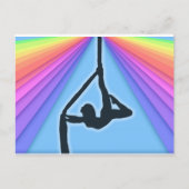Colorful Aerial Silhouette Dancer Briefkaart (Voorkant)