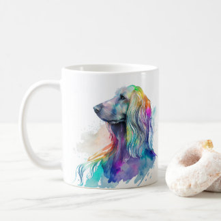 Colorful Afghan Hound Dog Pet Coffee Mok, Cup Koffiemok