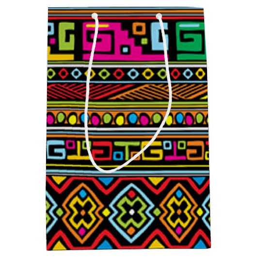 Colorful Africa Pattern Design Medium Cadeauzakje (Voorkant)