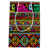 Colorful Africa Pattern Design Medium Cadeauzakje (Achterkant)