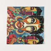 Colorful African Art Tapestry Wandkleed (Voorkant (horizontaal))