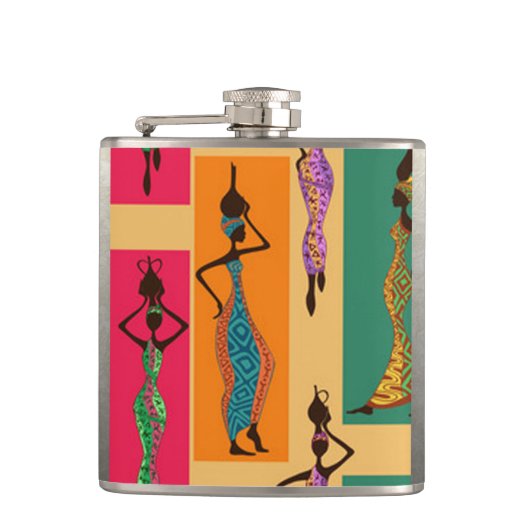 Colorful African Dames Heupfles (Voorkant)