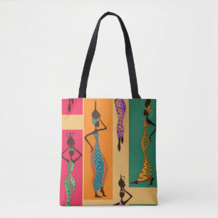 Colorful African Dames Tote Bag