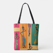 Colorful African Dames Tote Bag (Achterkant)