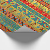 Colorful African Ethnic Tribal Patroon Cadeaupapier (Hoek)