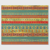 Colorful African Ethnic Tribal Patroon Cadeaupapier (Vlak)
