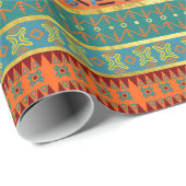 Colorful African Ethnic Tribal Patroon Cadeaupapier (Rol Hoek)