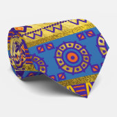 Colorful African Ethnic Tribal Patroon Stropdas (Opgerold)
