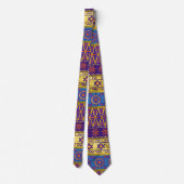 Colorful African Ethnic Tribal Patroon Stropdas (Achterkant)