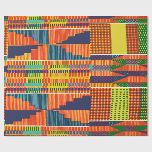 Colorful African Kente Cadeaupapier (Vlak)