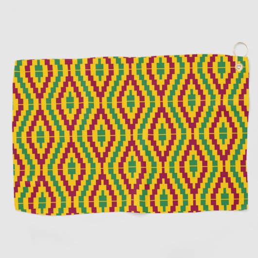 Colorful African Kente Pattern Golfhanddoek (Horizontaal)