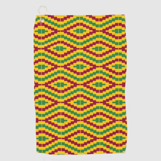 Colorful African Kente Pattern Golfhanddoek (Voorkant)