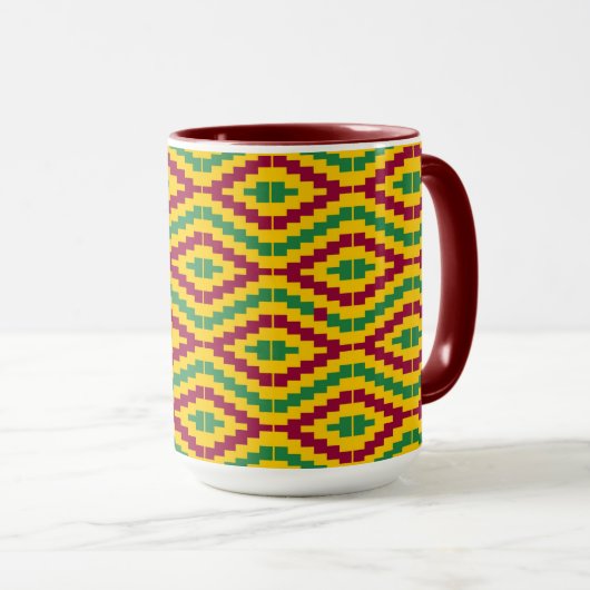 Colorful African Kente Pattern Mok (Voorkant rechts)