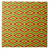 Colorful African Kente Pattern Tegeltje (Voorkant)