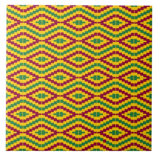 Colorful African Kente Pattern Tegeltje (Voorkant)