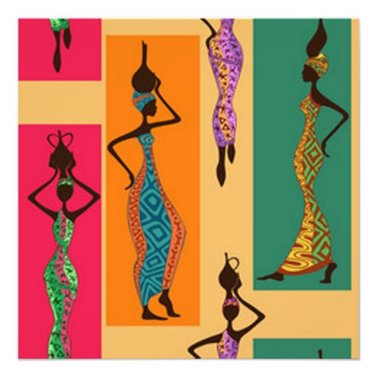 Colorful African Ladies Foto Afdruk (Voorkant)