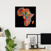 Colorful African Map Poster (Thuiskantoor)